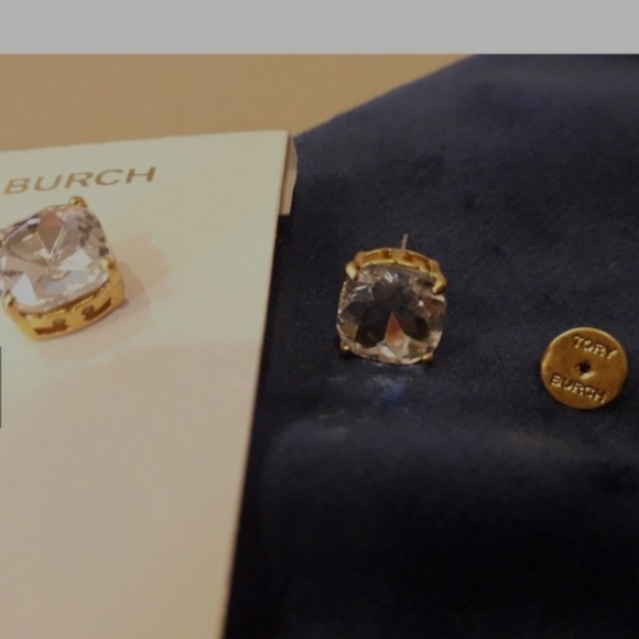 BRAND NEW - Authentic Tory Burch Swarovski Crystal Stud Earrings - Picture 6 of 11